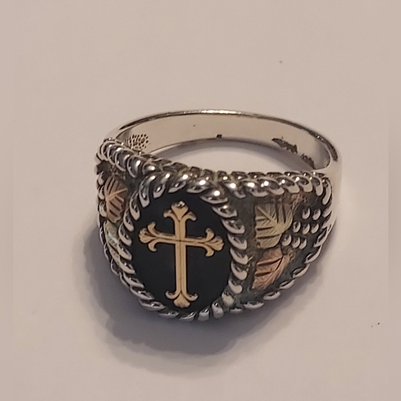 10K Black Hills Gold & Sterling Silver Ring